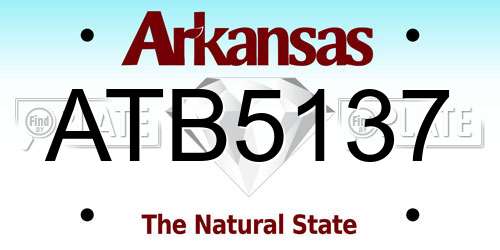 ATB5137 Arkansas License Plate