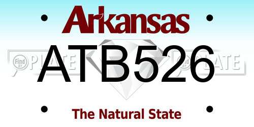 ATB526 Arkansas License Plate