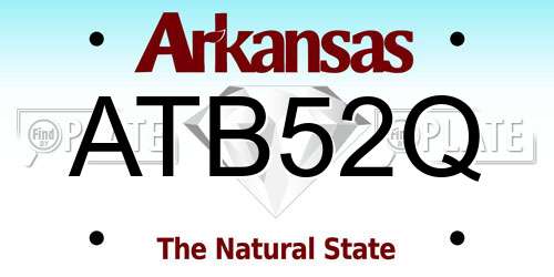 ATB52Q Arkansas License Plate