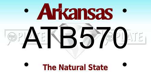 ATB570 Arkansas License Plate