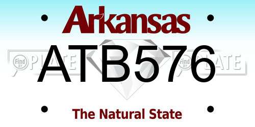 ATB576 Arkansas License Plate