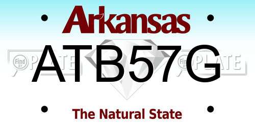 ATB57G Arkansas License Plate
