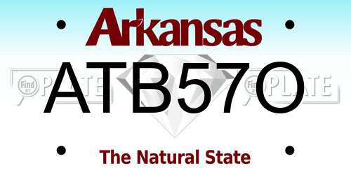 ATB57O Arkansas License Plate