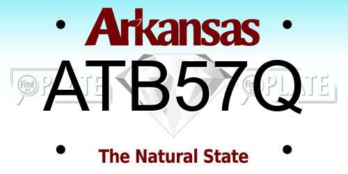 ATB57Q Arkansas License Plate