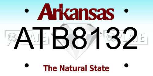 ATB8132 Arkansas License Plate