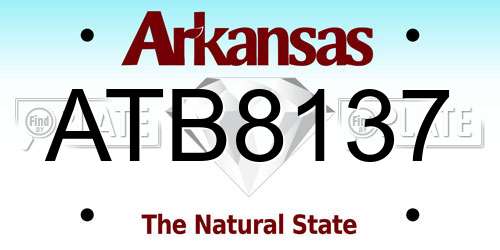 ATB8137 Arkansas License Plate