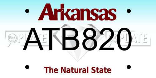 ATB820 Arkansas License Plate