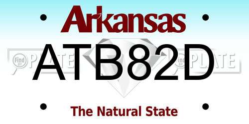 ATB82D Arkansas License Plate