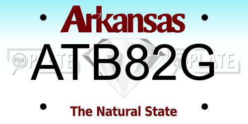 ATB82G Arkansas License Plate