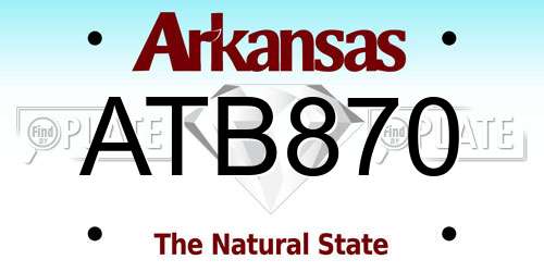 ATB870 Arkansas License Plate