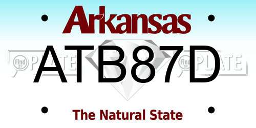 ATB87D Arkansas License Plate