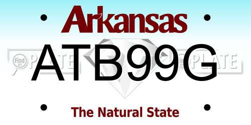 ATB99G Arkansas License Plate