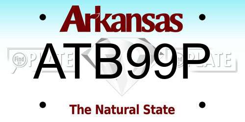 ATB99P Arkansas License Plate