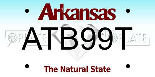 ATB99T Arkansas License Plate