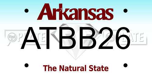 ATBB26 Arkansas License Plate