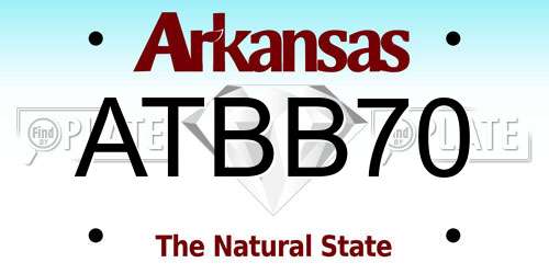 ATBB70 Arkansas License Plate