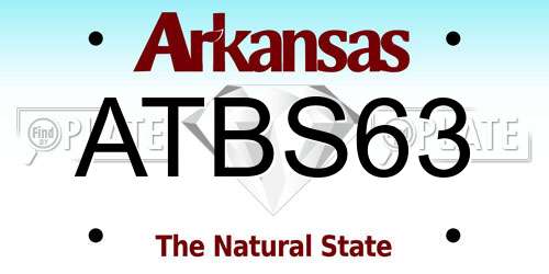 ATBS63 Arkansas License Plate