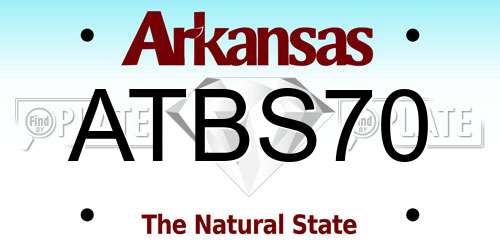 ATBS70 Arkansas License Plate