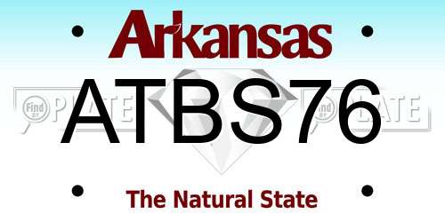 ATBS76 Arkansas License Plate