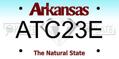 ATC23E Arkansas License Plate