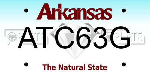 ATC63G Arkansas License Plate