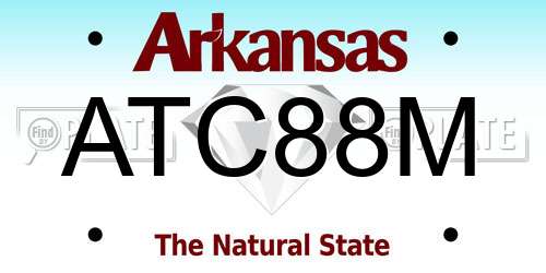 ATC88M Arkansas License Plate