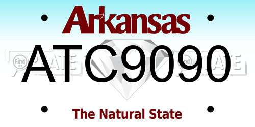 ATC9090 Arkansas License Plate