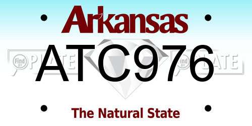 ATC976 Arkansas License Plate
