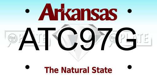 ATC97G Arkansas License Plate