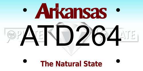 ATD264 Arkansas License Plate