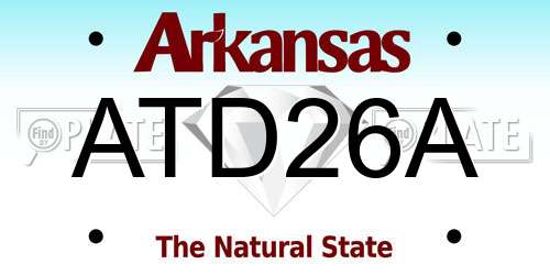 ATD26A Arkansas License Plate