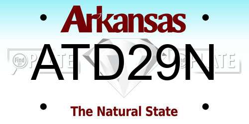 ATD29N Arkansas License Plate