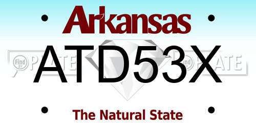 ATD53X Arkansas License Plate