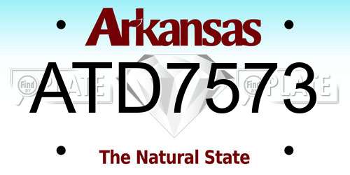 ATD7573 Arkansas License Plate