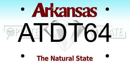ATDT64 Arkansas License Plate