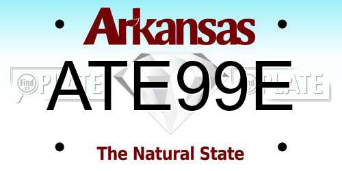 ATE99E Arkansas License Plate