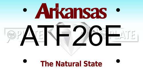 ATF26E Arkansas License Plate
