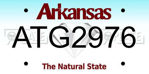 ATG2976 Arkansas License Plate