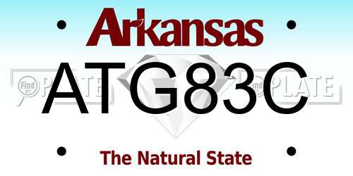 ATG83C Arkansas License Plate