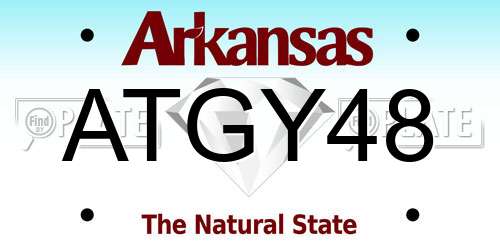 ATGY48 Arkansas License Plate