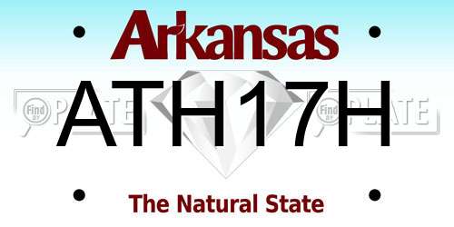 ATH17H Arkansas License Plate