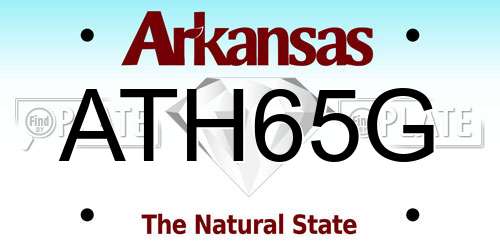 ATH65G Arkansas License Plate