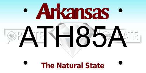 ATH85A Arkansas License Plate