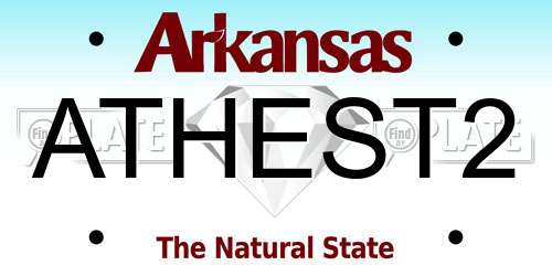 ATHEST2 Arkansas License Plate