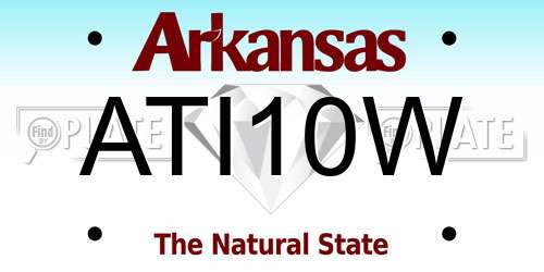 ATI10W Arkansas License Plate