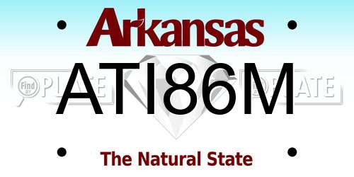 ATI86M Arkansas License Plate