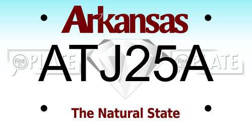 ATJ25A Arkansas License Plate