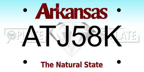 ATJ58K Arkansas License Plate