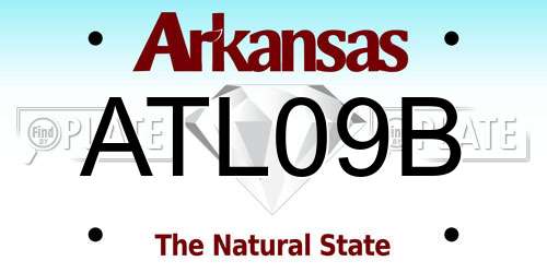 ATL09B Arkansas License Plate