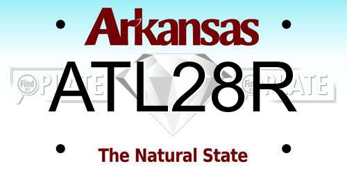 ATL28R Arkansas License Plate